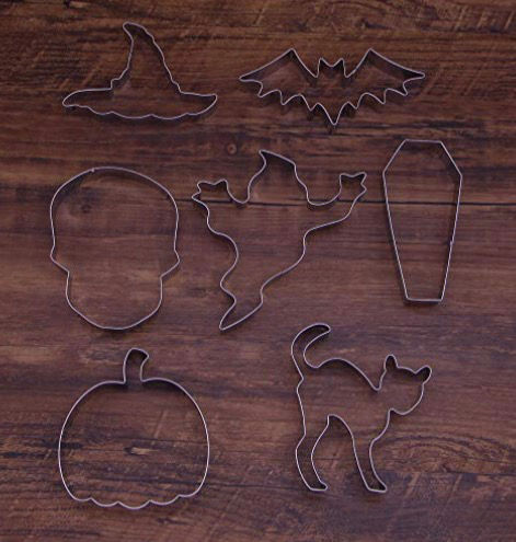 7 Piece Halloween Cookie Cutter Set Stainless Steel Baking Cutters