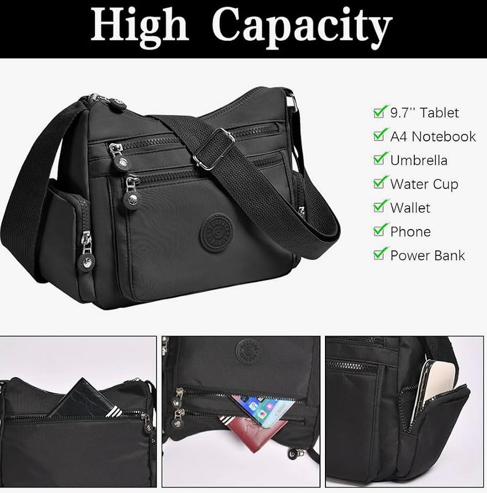 Thumbnail: Women’s Multi-Pocket Waterproof Crossbody Shoulder Bag