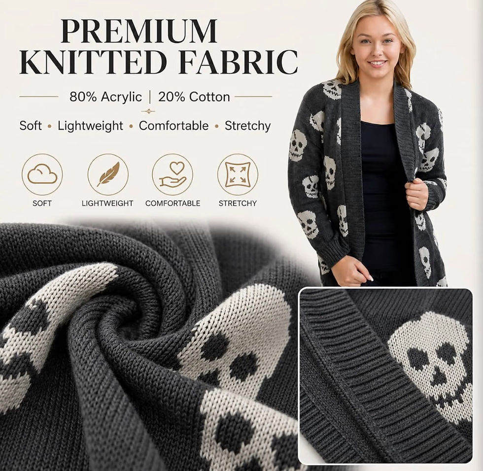 Thumbnail: Women's Fuchsia Skull Print Knitted Cardigan