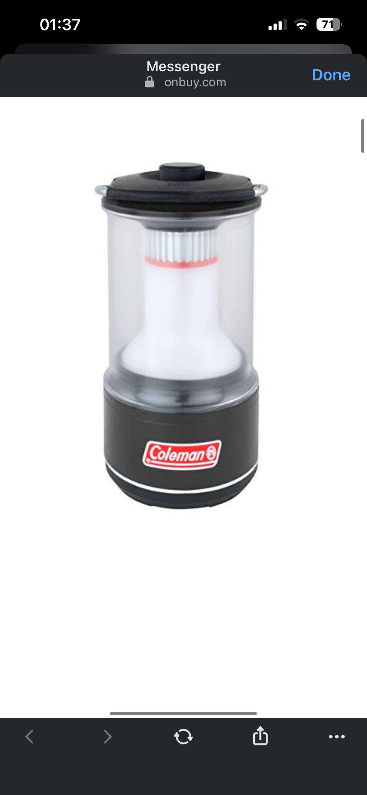 200 Lumen LED Camping Lantern with BatteryGuard – Black