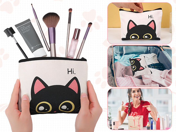 Thumbnail: Cat Gift Set with Tote Bag, Makeup Bag & Socks