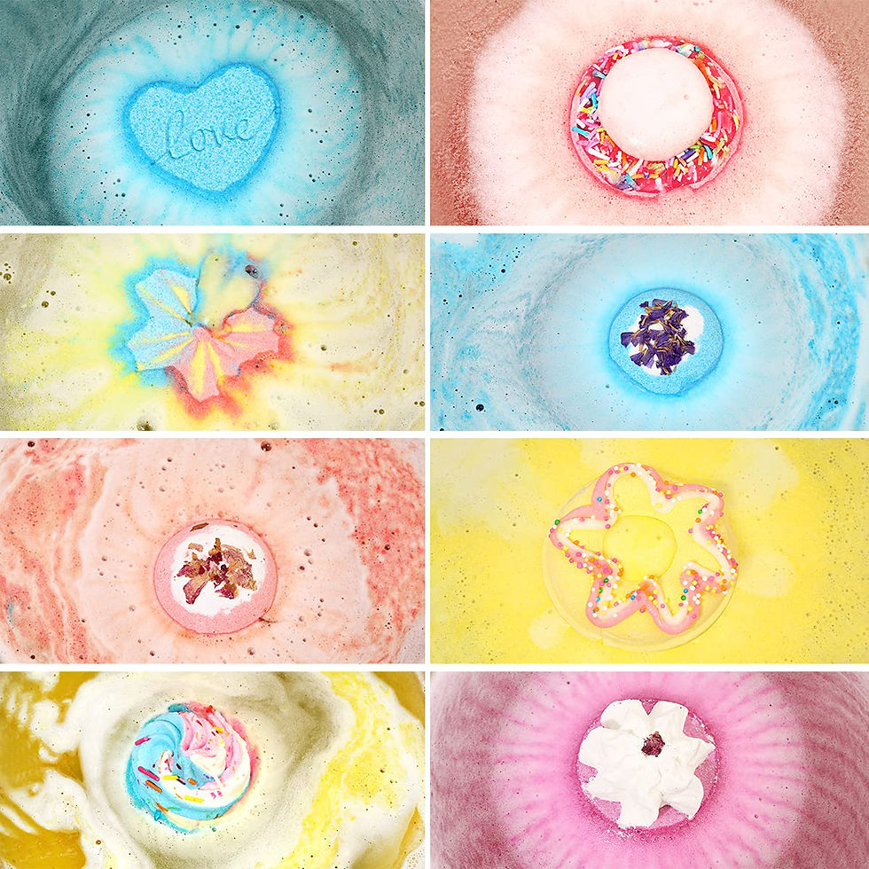 Thumbnail: 8 Large Organic Bath Bomb Gift Set with Essential Oils for Women