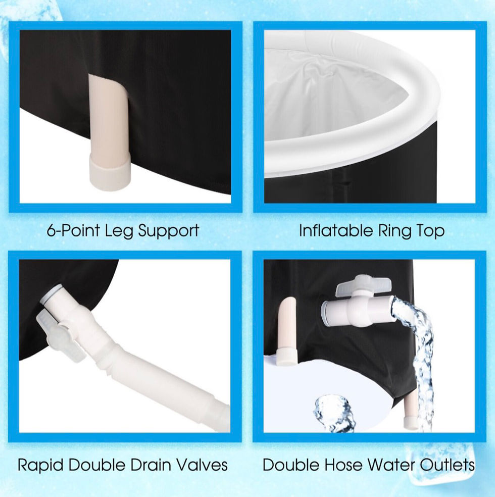 Thumbnail:     Portable Ice Bath Tub with Lid – Cold Water Therapy Recovery Plunge Pool