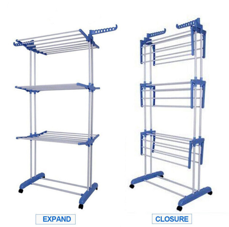 Thumbnail:     Extra Large 3-Tier Foldable Clothes Airer – Indoor & Outdoor Laundry Drying 