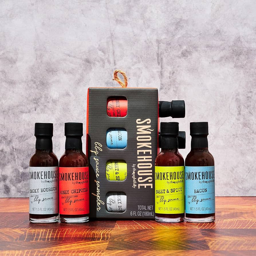 Thumbnail: Smokehouse BBQ Sauce Gift Set 4 Gourmet Flavours Grilling Sampler