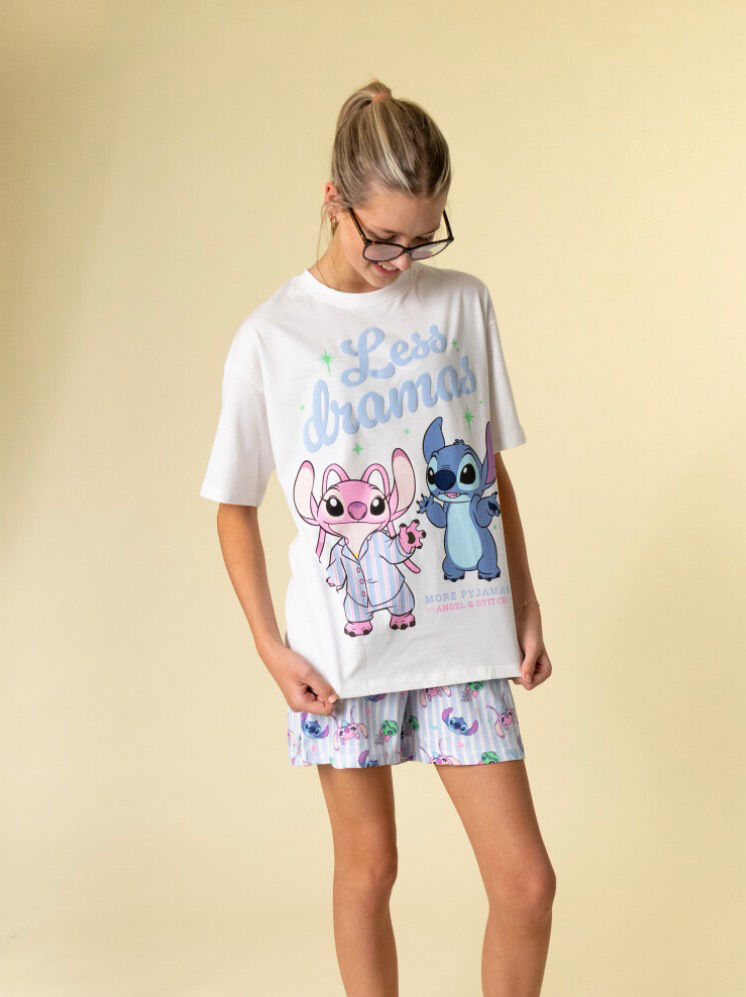 Thumbnail: Girls Cute Character Short Sleeve & Shorts Pyjama Set 2 Pack – Multicoloured