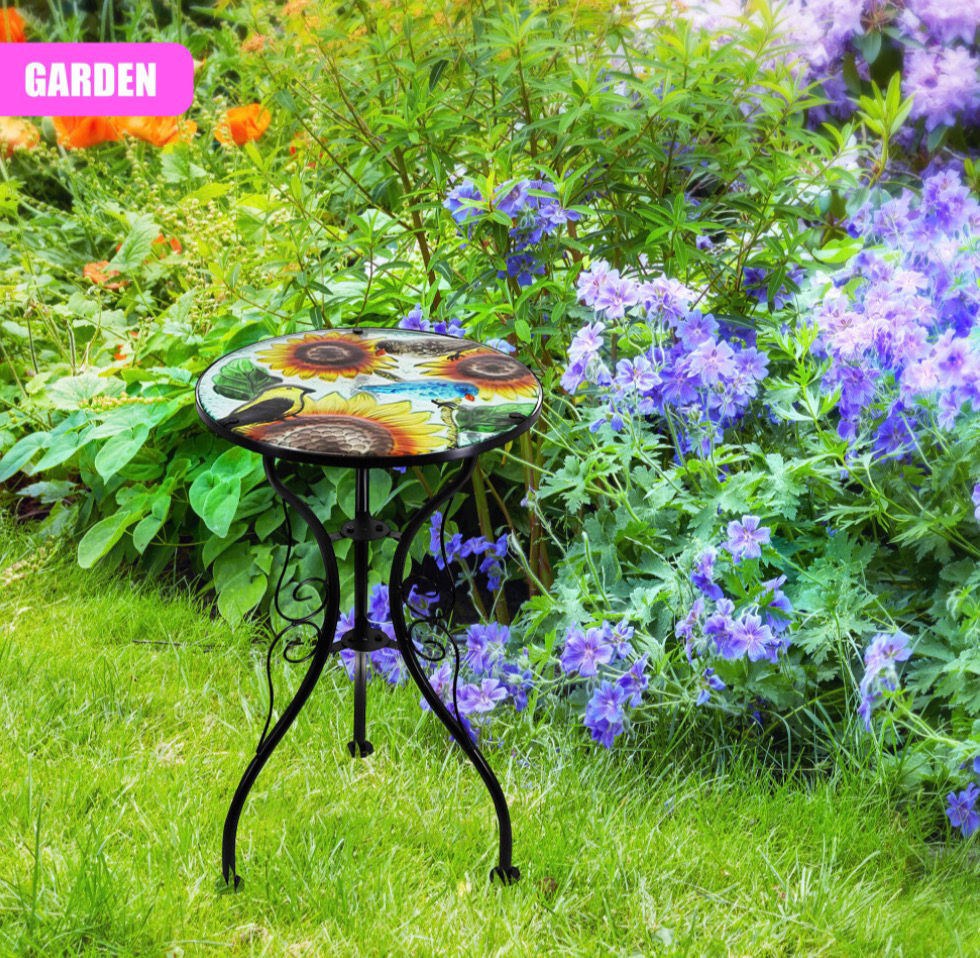 Thumbnail: Sunflower Mosaic Garden Side Table