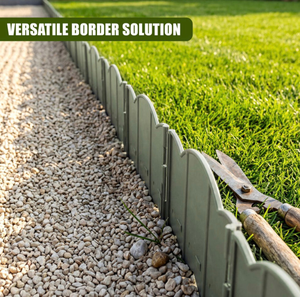 Thumbnail: Garden Lawn Edging Fence Panels – Pack of 12 Green Border Edging