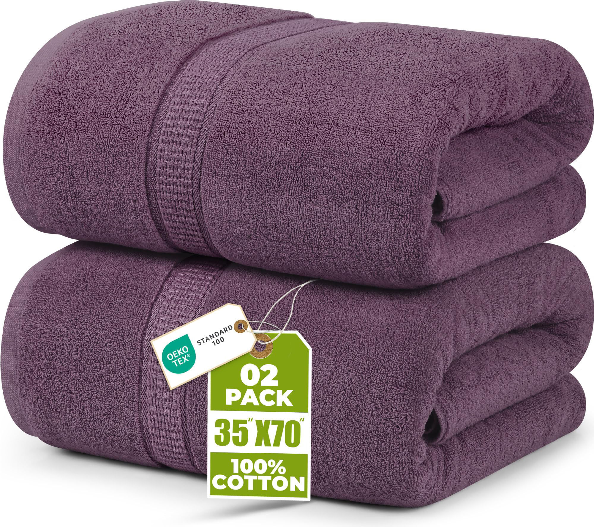 Utopia Towels Premium Bath Sheet 2 Pack – Plum