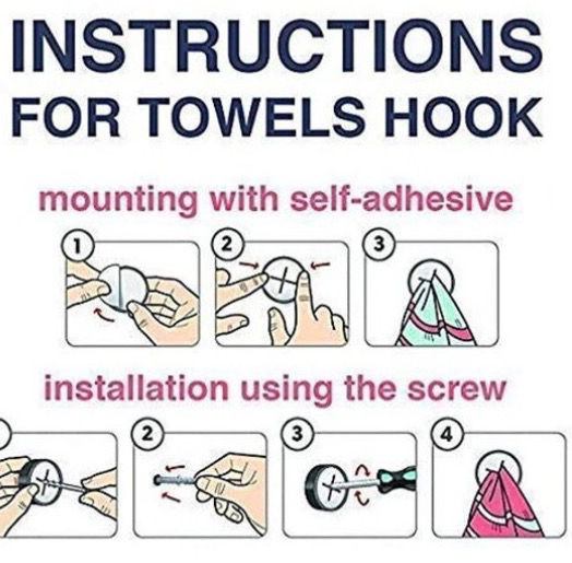 Thumbnail: Self-Adhesive Push-In Towel Holders – Kitchen & Bathroom (Pack of 3)