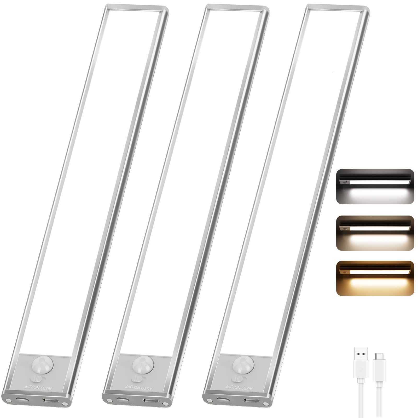 Rechargeable Under Cabinet Lights – 3 Pack