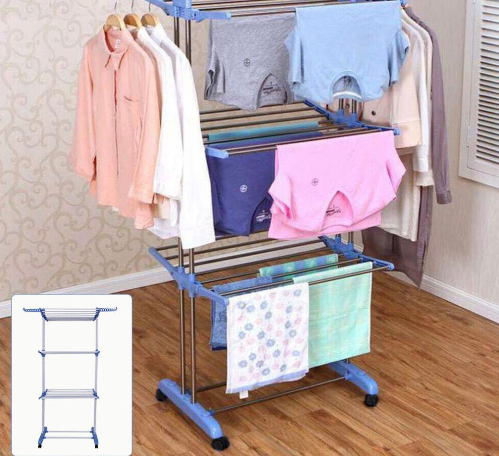 Thumbnail:     Extra Large 3-Tier Foldable Clothes Airer – Indoor & Outdoor Laundry Drying 