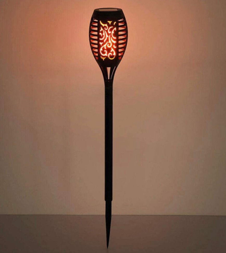 Thumbnail: 4pk Flickering Flame-Style Garden Solar Lights