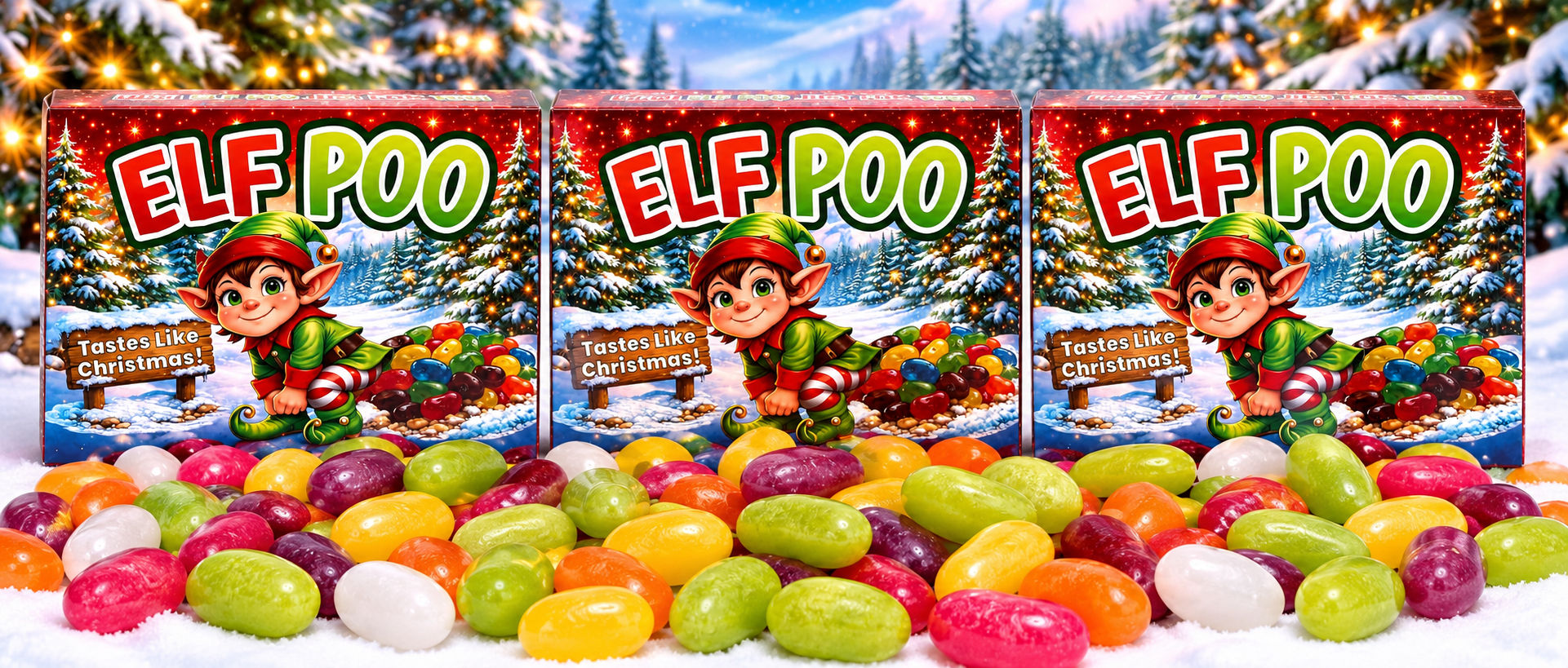 Elf Poo Christmas Jelly Bean Sweets – 3 Boxes