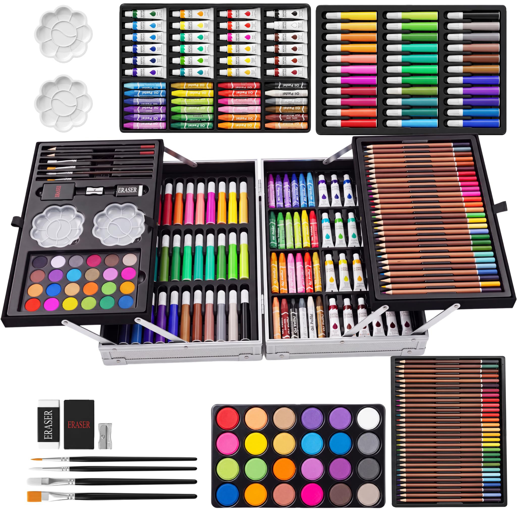 145-Piece Professional Art Set with Aluminium Case