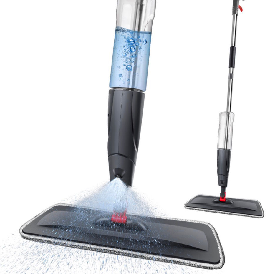 360° Spin Spray Mop with 700ml Refillable Water Tank – Grey