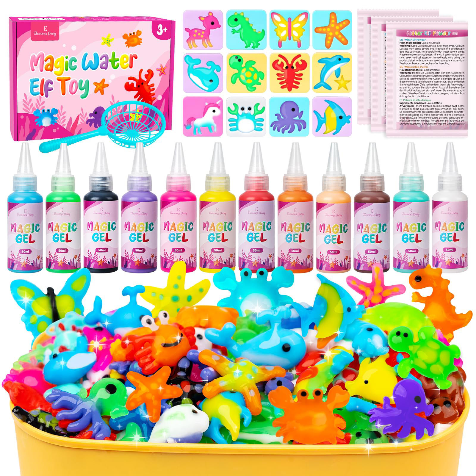 Eleanore’s Diary Aqua Fairy Water Gel Kit – DIY Magic Water Elf Toys for Kids