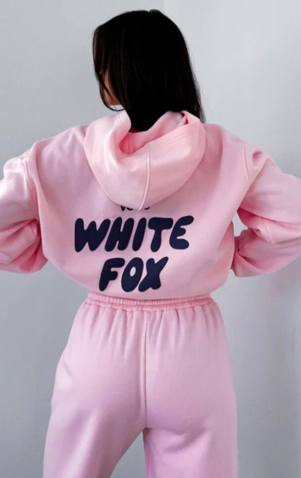 Women’s Logo Hoodie & Jogger Tracksuit Set – Pink