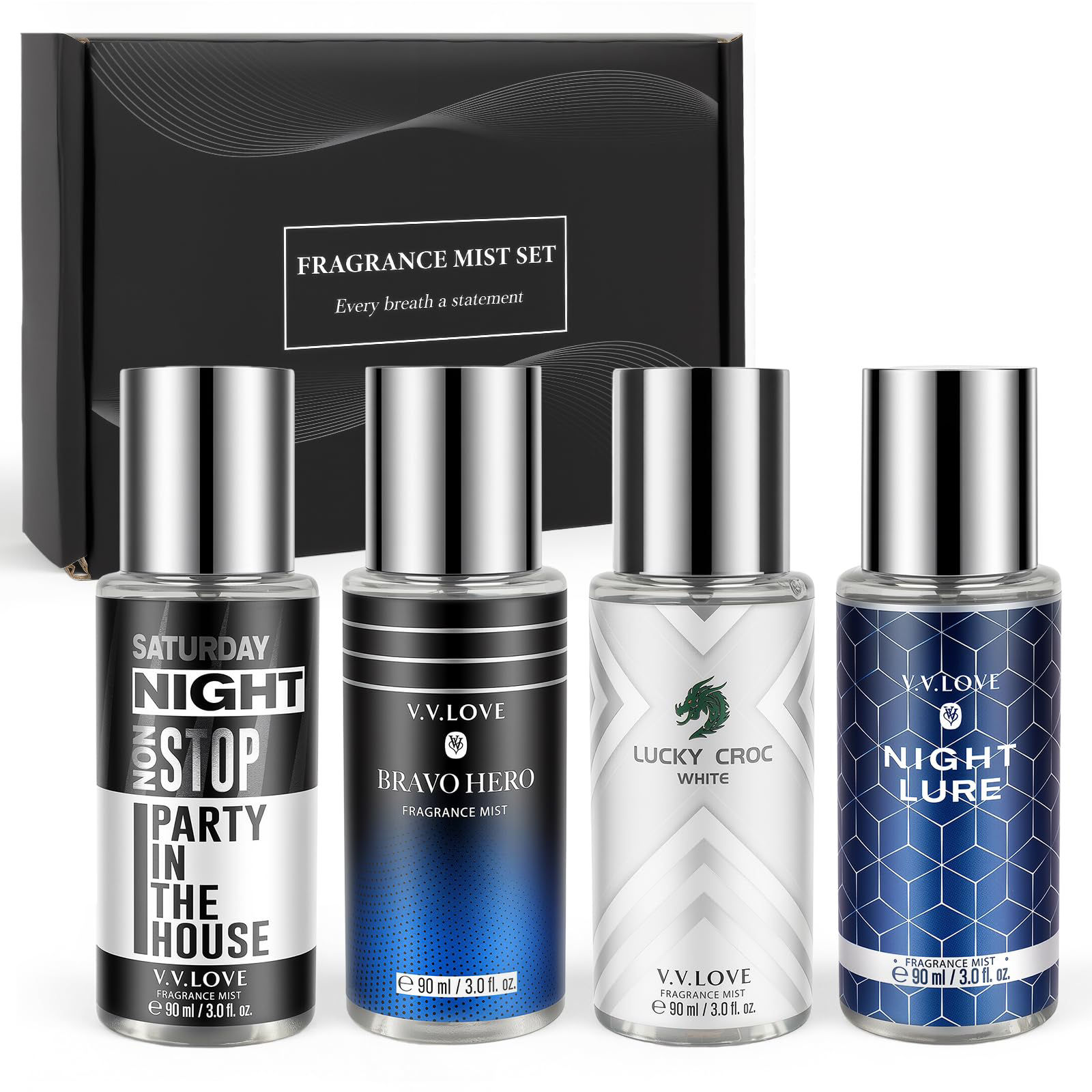 Men’s Fragrance Body Spray Gift Set – 4 x 90ml