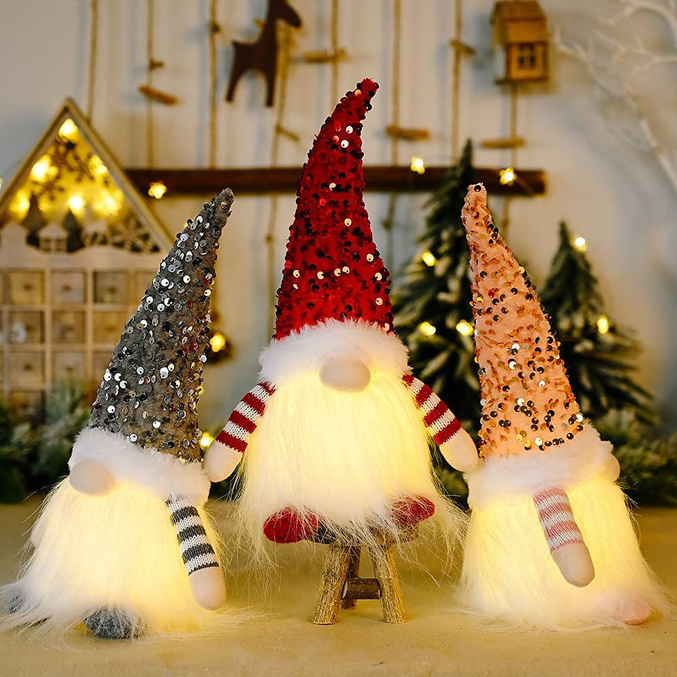 Thumbnail: Light Up Christmas Gonks – 3 Piece Set