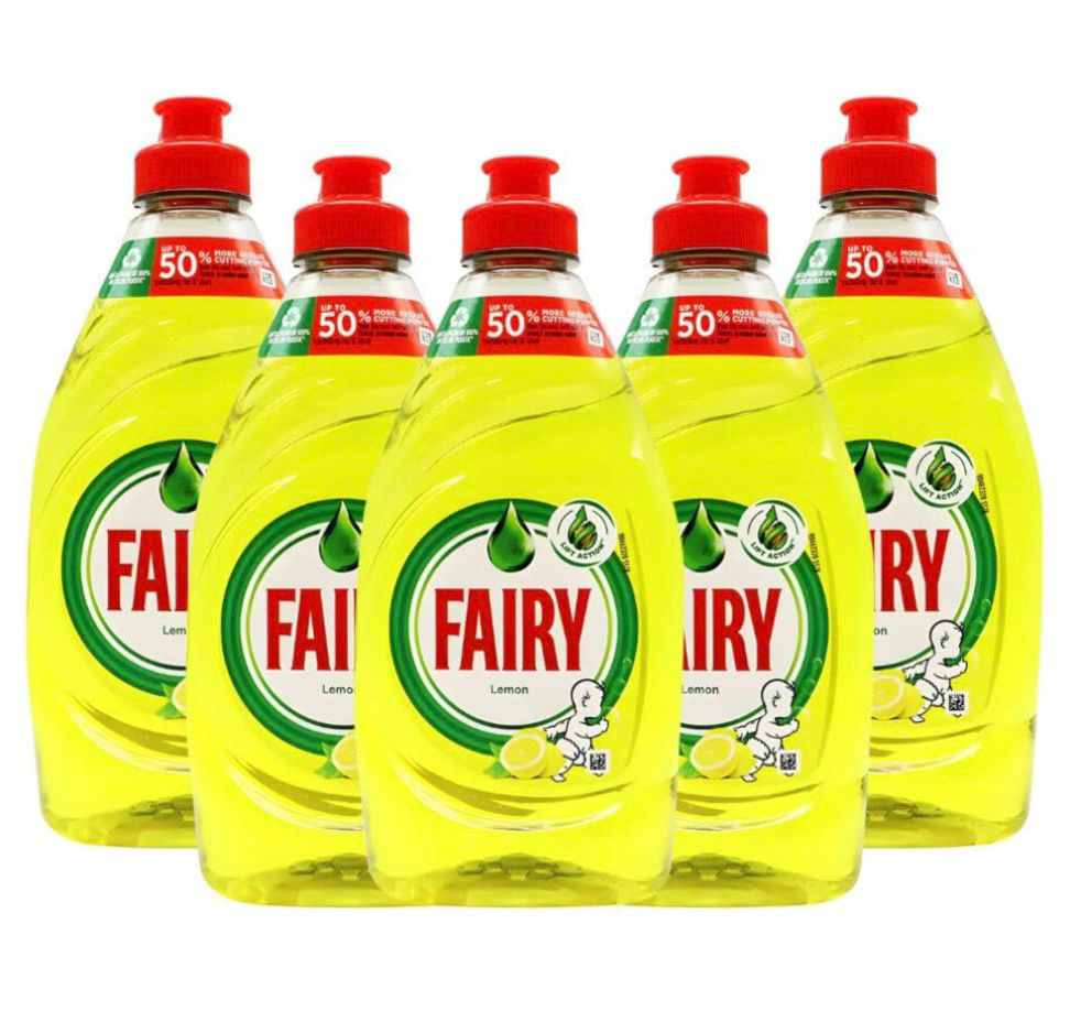 Fairy Lemon Washing Up Liquid – 320ml (Pack of 5)