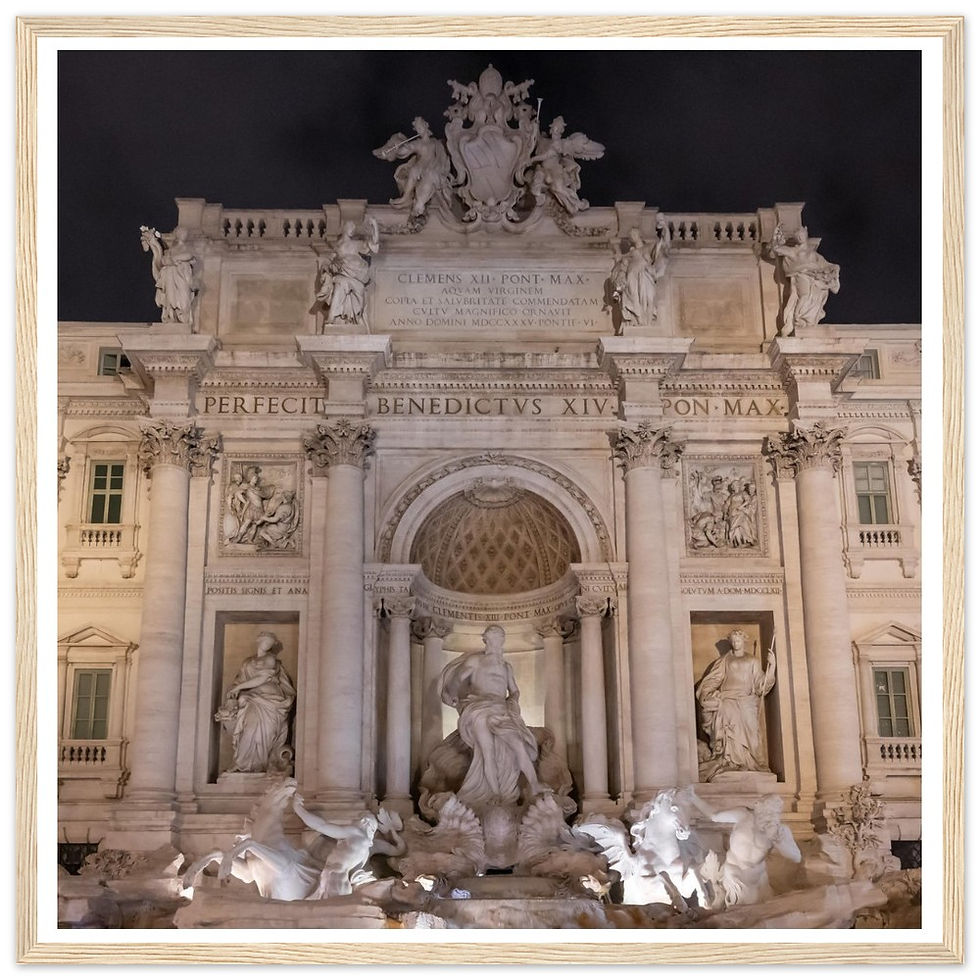 Thumbnail: Trevi Fountain at Night Vertical Poster. Rome Wall Art, Italy Travel Photography