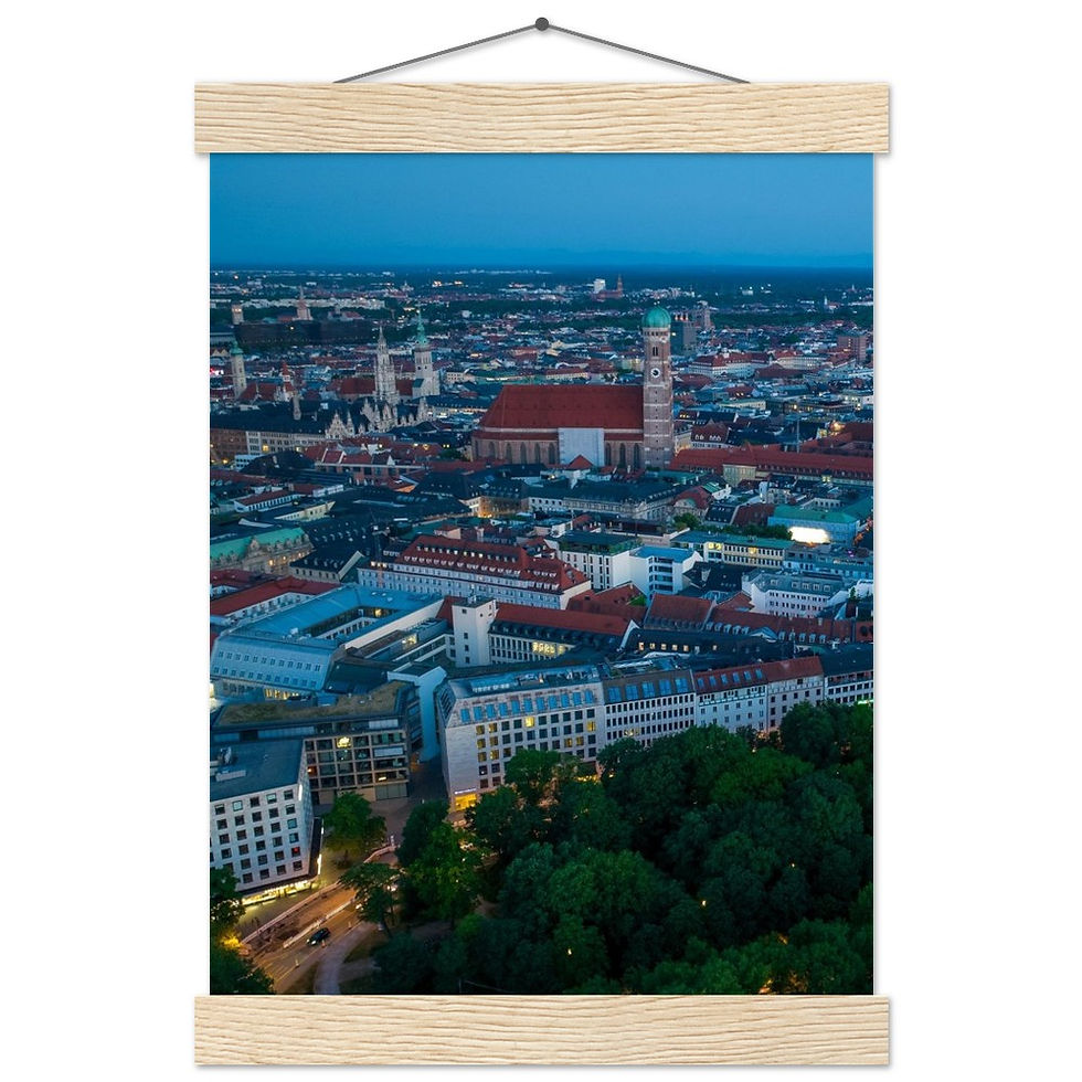 Thumbnail: Munich Evening Poster with Hanger