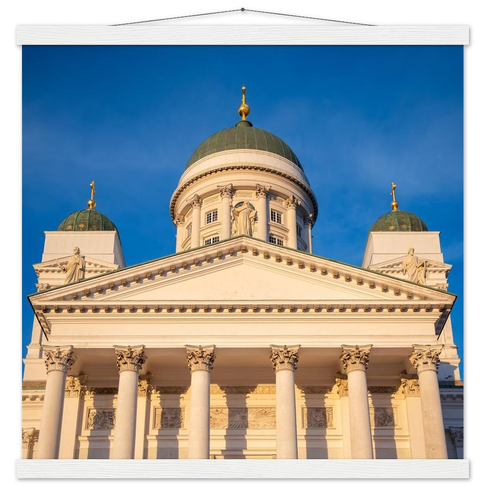 Helsinki Cathedral Horizontal Poster with Hanger