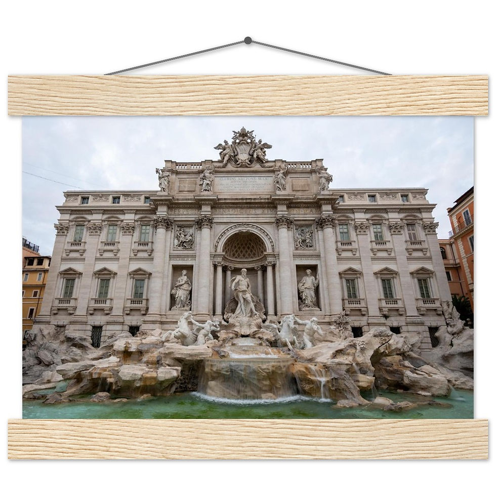 Thumbnail: Trevi Fountain Horizontal Poster with Hanger