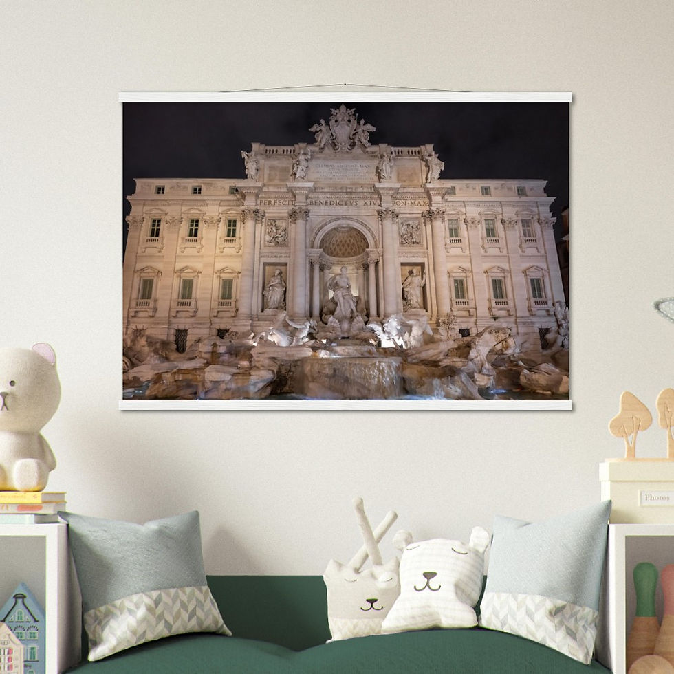 Trevi Fountain in Rome Horizontal Poster with Hanger