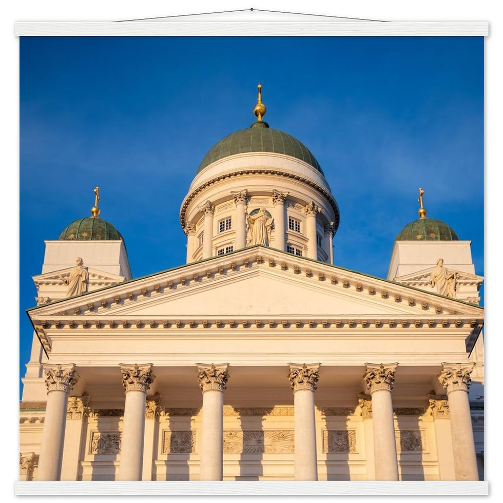 Thumbnail: Helsinki Cathedral Horizontal Poster with Hanger