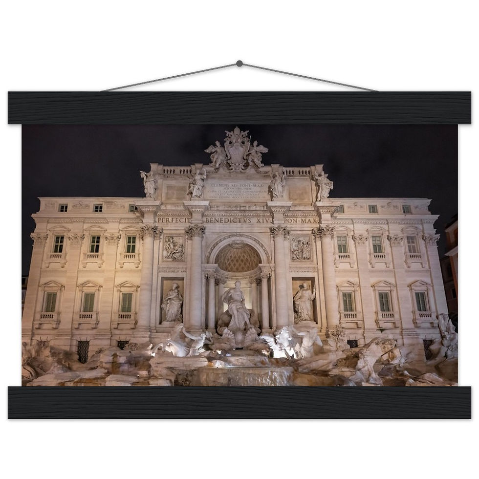 Thumbnail: Trevi Fountain in Rome Horizontal Poster with Hanger
