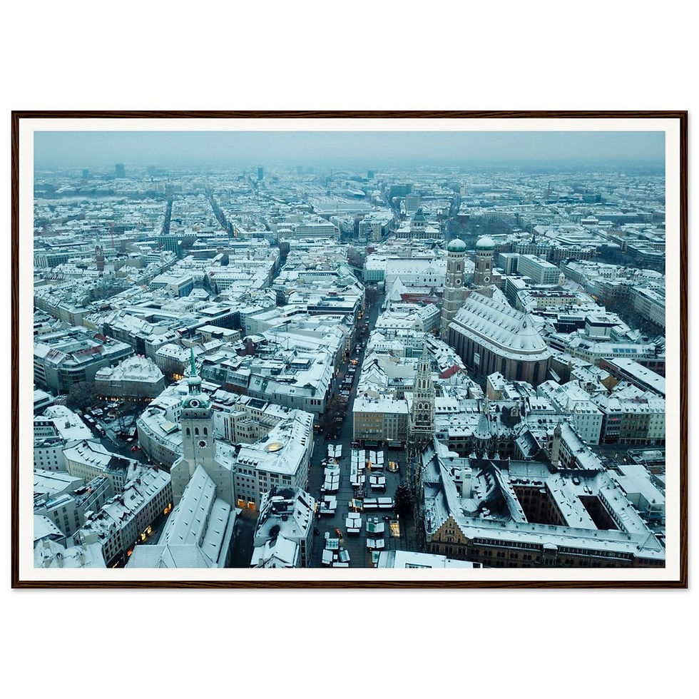 Thumbnail: Munich Snowy Christmas Market Wall Art