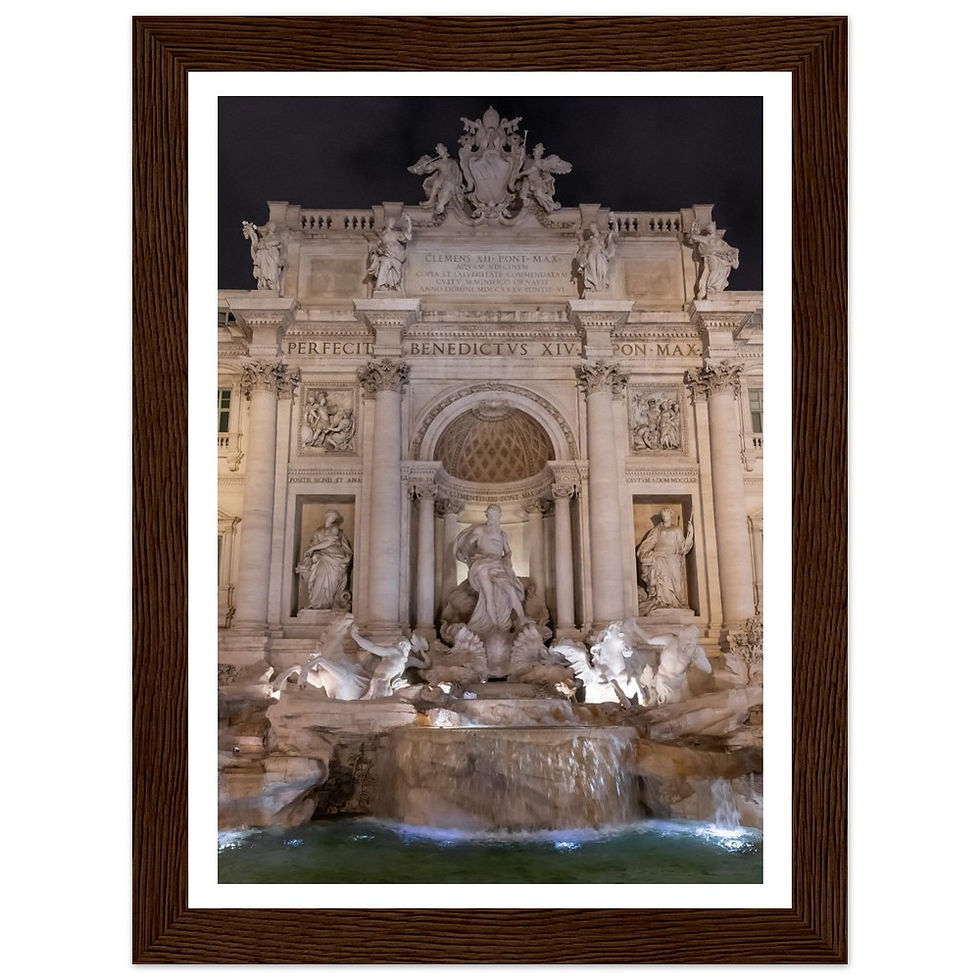 Thumbnail: Trevi Fountain at Night Vertical Poster. Rome Wall Art, Italy Travel Photography