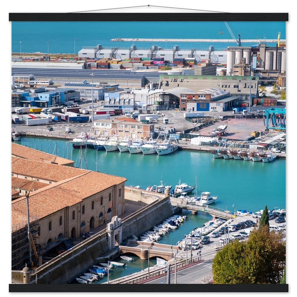 Ancona Harbour Poster with Hanger