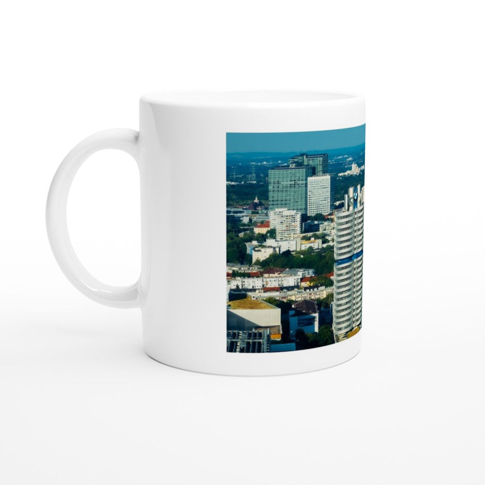 Munich BMW Tower White Ceramic Mug