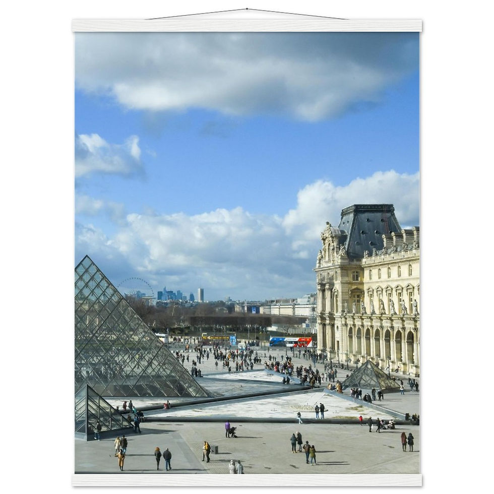 Thumbnail: Louvre Museum Vertical Poster with Hanger