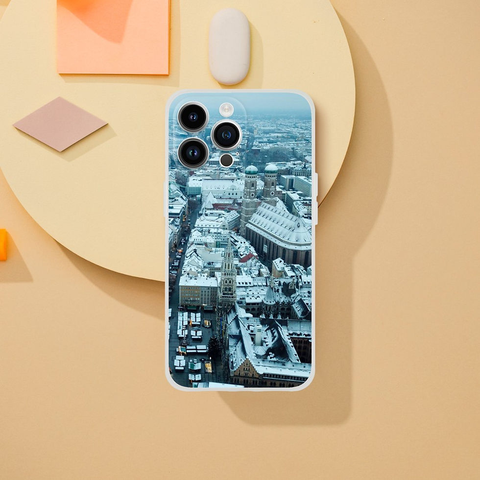 Thumbnail: Munich Snowy Christmas Market iPhone Flexi case