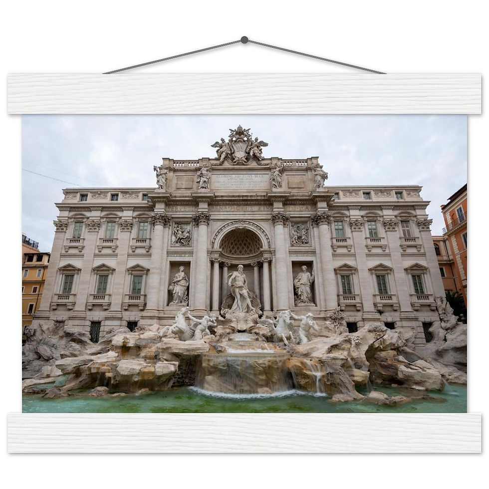Thumbnail: Trevi Fountain Horizontal Poster with Hanger