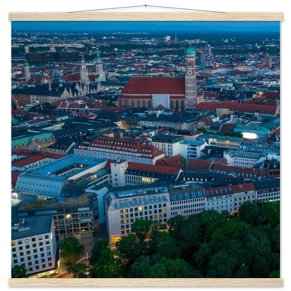 Thumbnail: Munich Evening Poster with Hanger