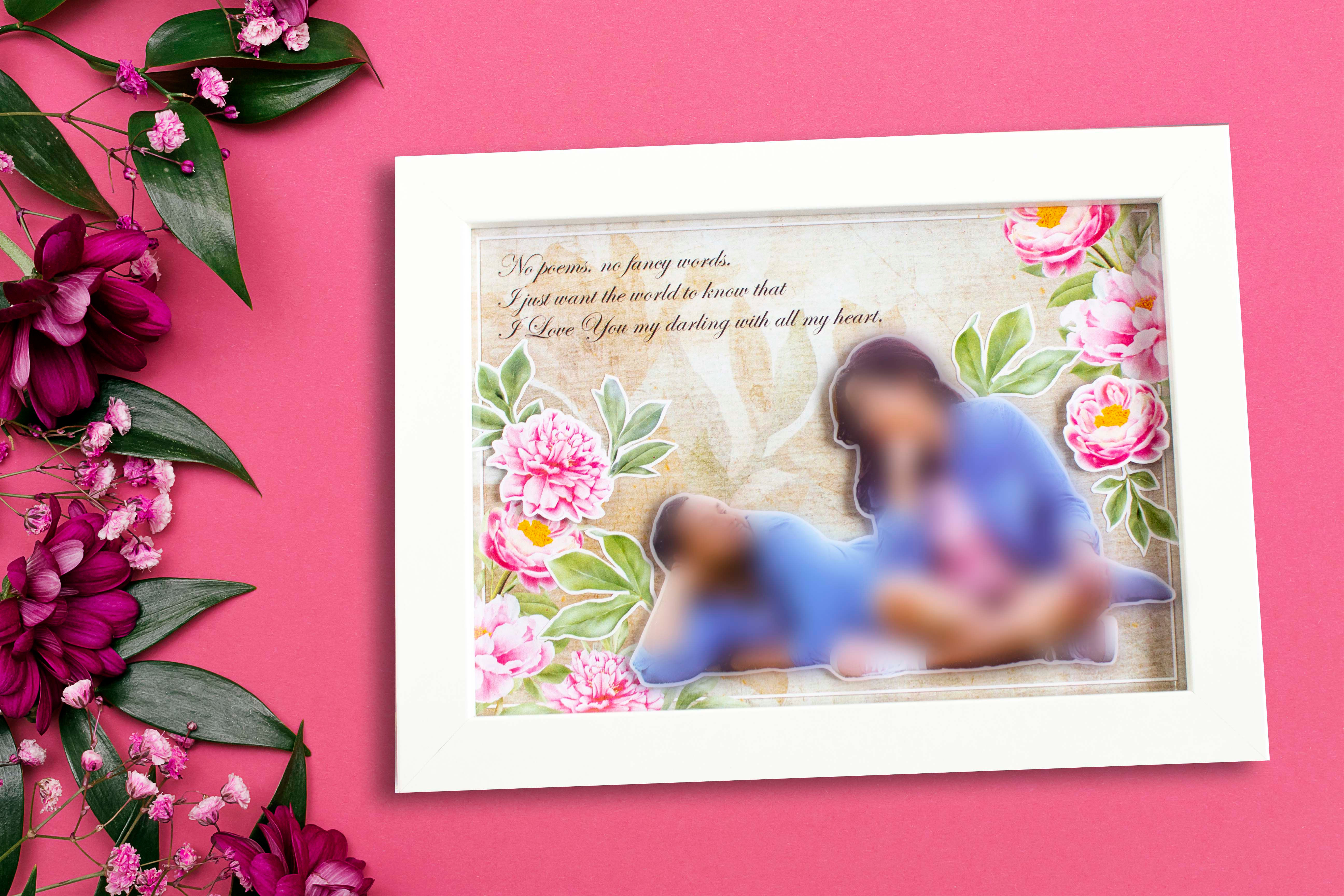 Vintage Floral Shadow Box Frame