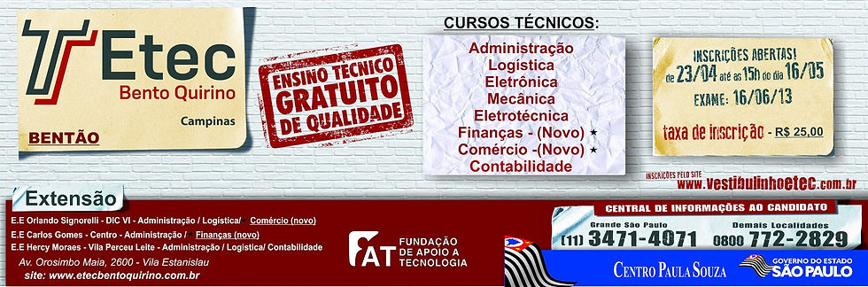 Outdoor Etec Bento Quirino - Campinas