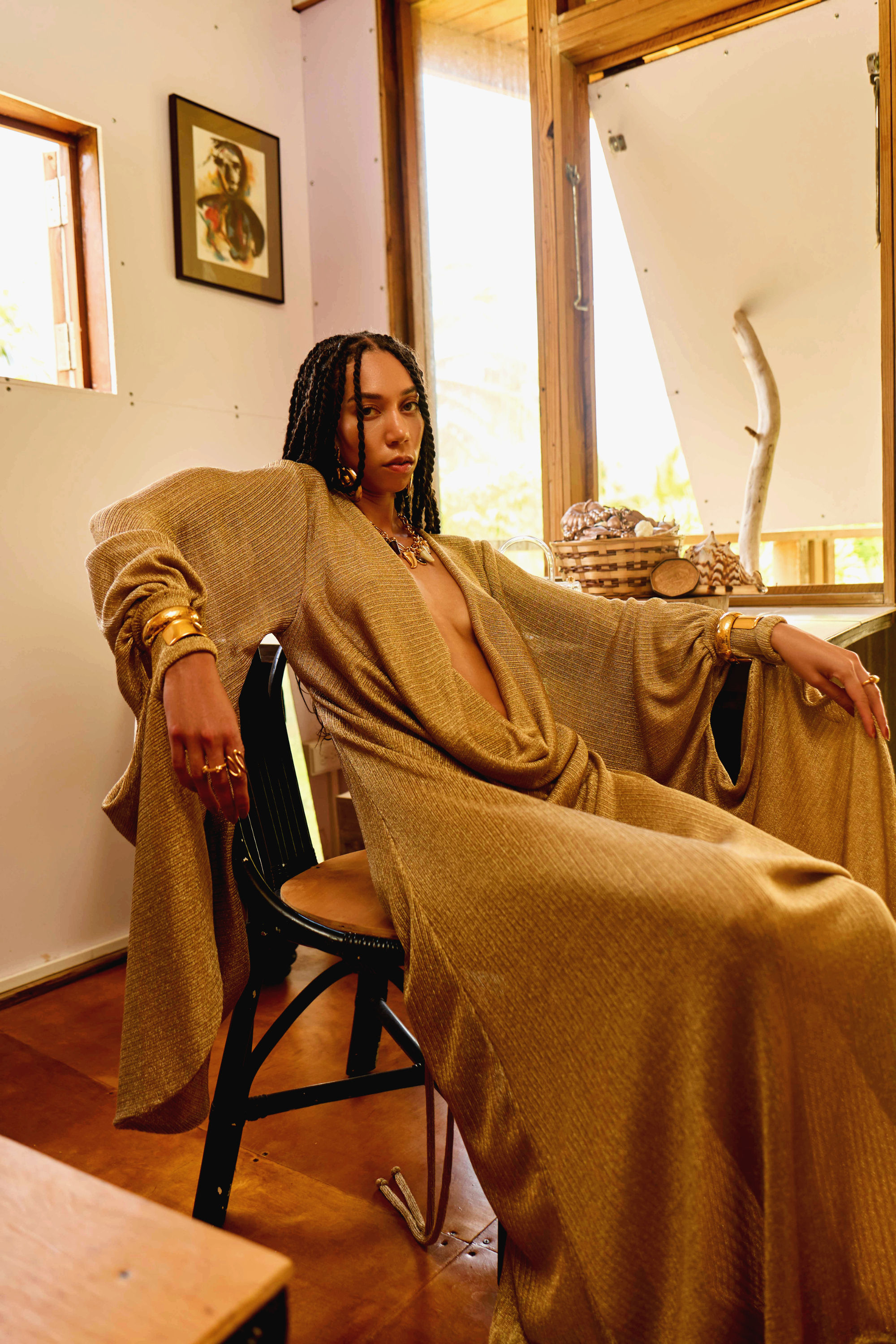 THE SUNROOT COWL DRESS