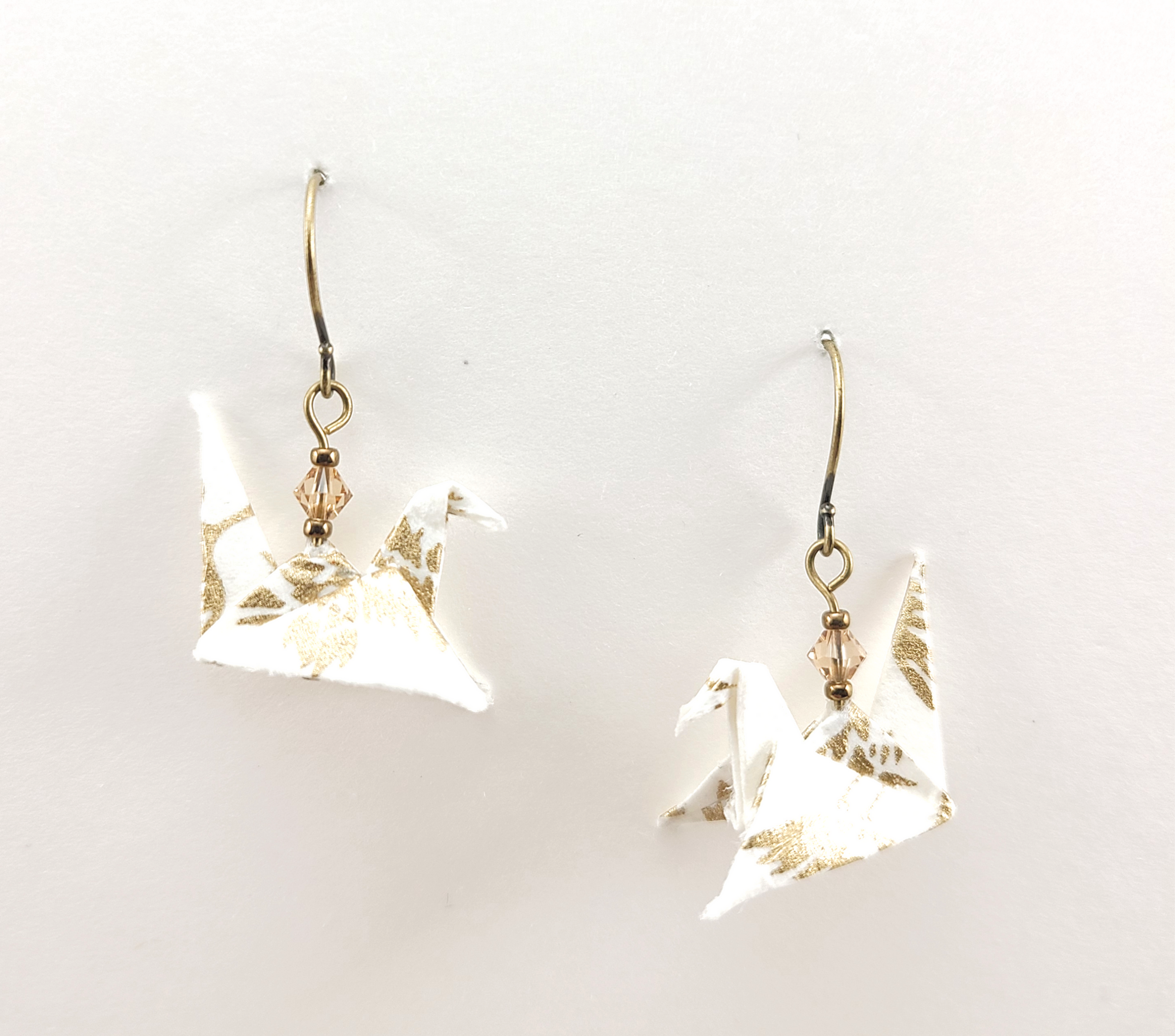 Origami Birds in White&Gold
