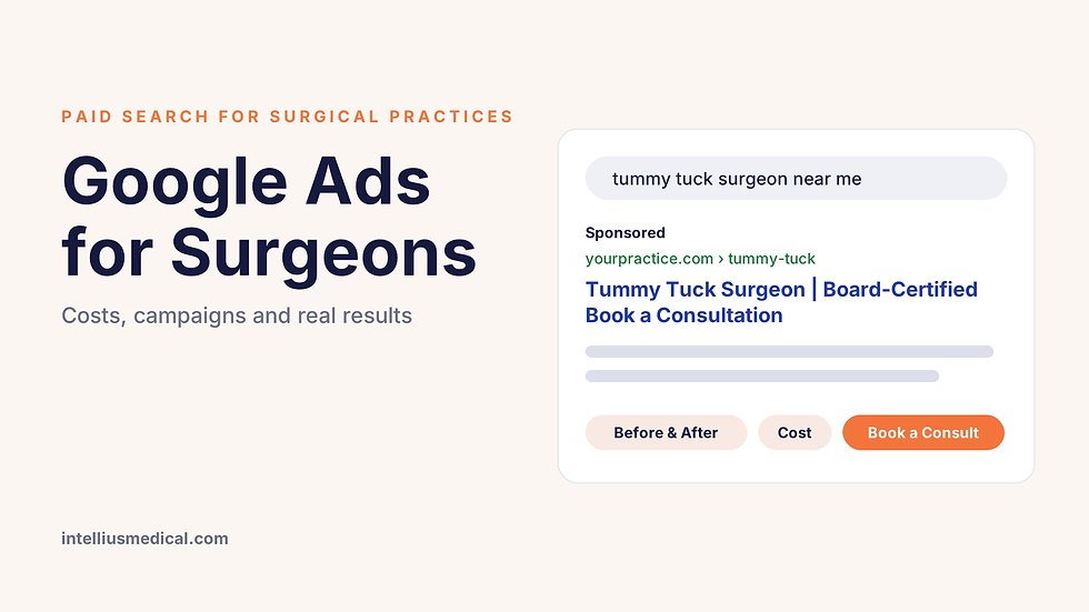 Google Ads for Surgeons: Costs, Campaigns and Real Results