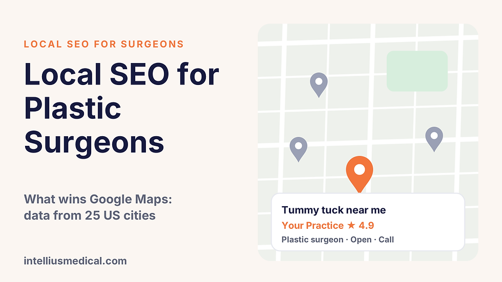 Local SEO for plastic surgeons