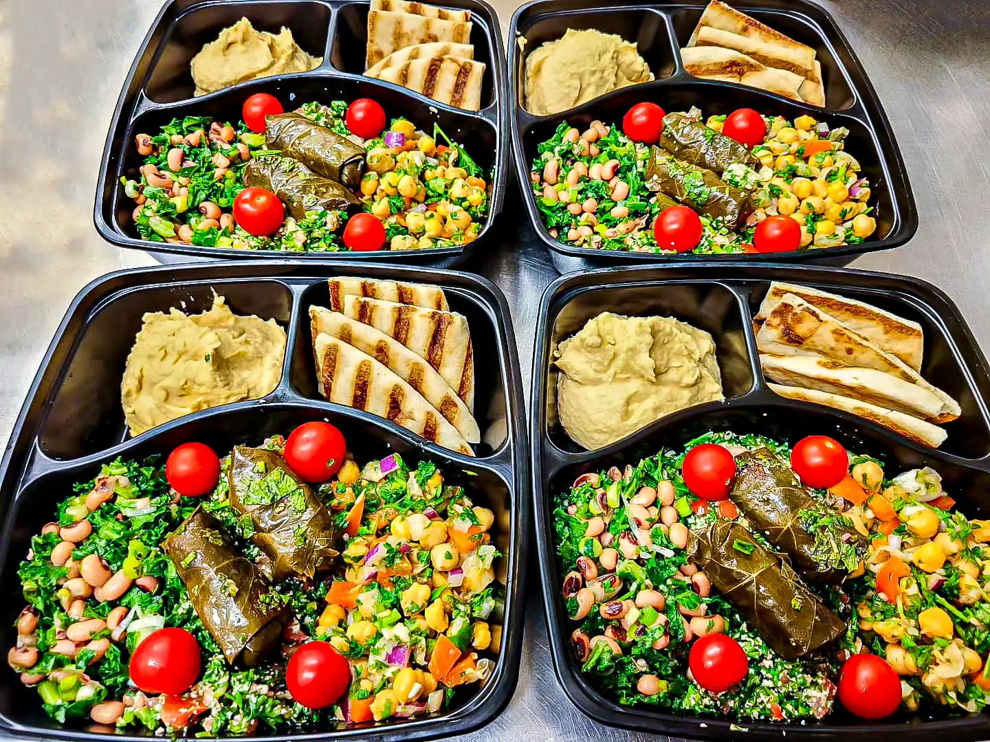 four plant based meals, focusing on the fresh and healthy food, located in wilton manors florida
