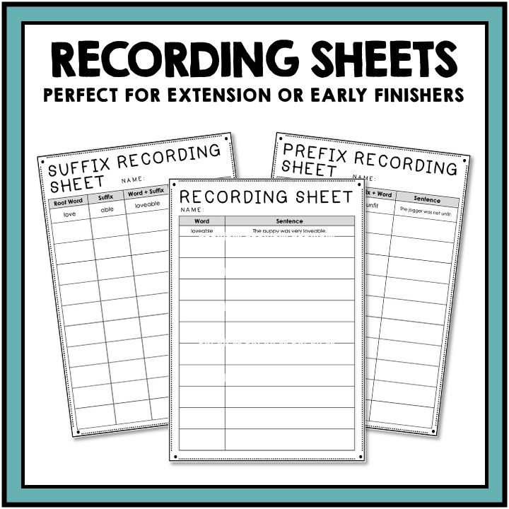 Thumbnail: Prefixes and Suffixes Worksheets Matching Activities Prefix Suffix Game re un +
