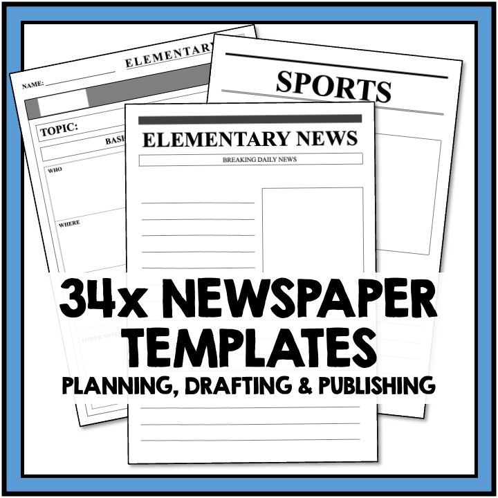 Thumbnail: Create a Class Newspaper - Articles Templates + Graphic Organizers EDITABLE!
