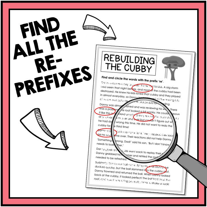 Thumbnail: RE Prefix - Reading Passage + Worksheets + Word Sort + Poster / Anchor Chart